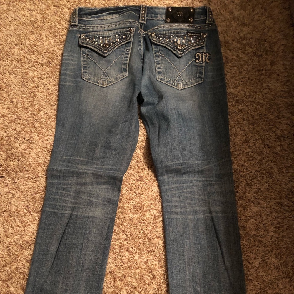 Miss Me Studded Straight Leg Jeans 30